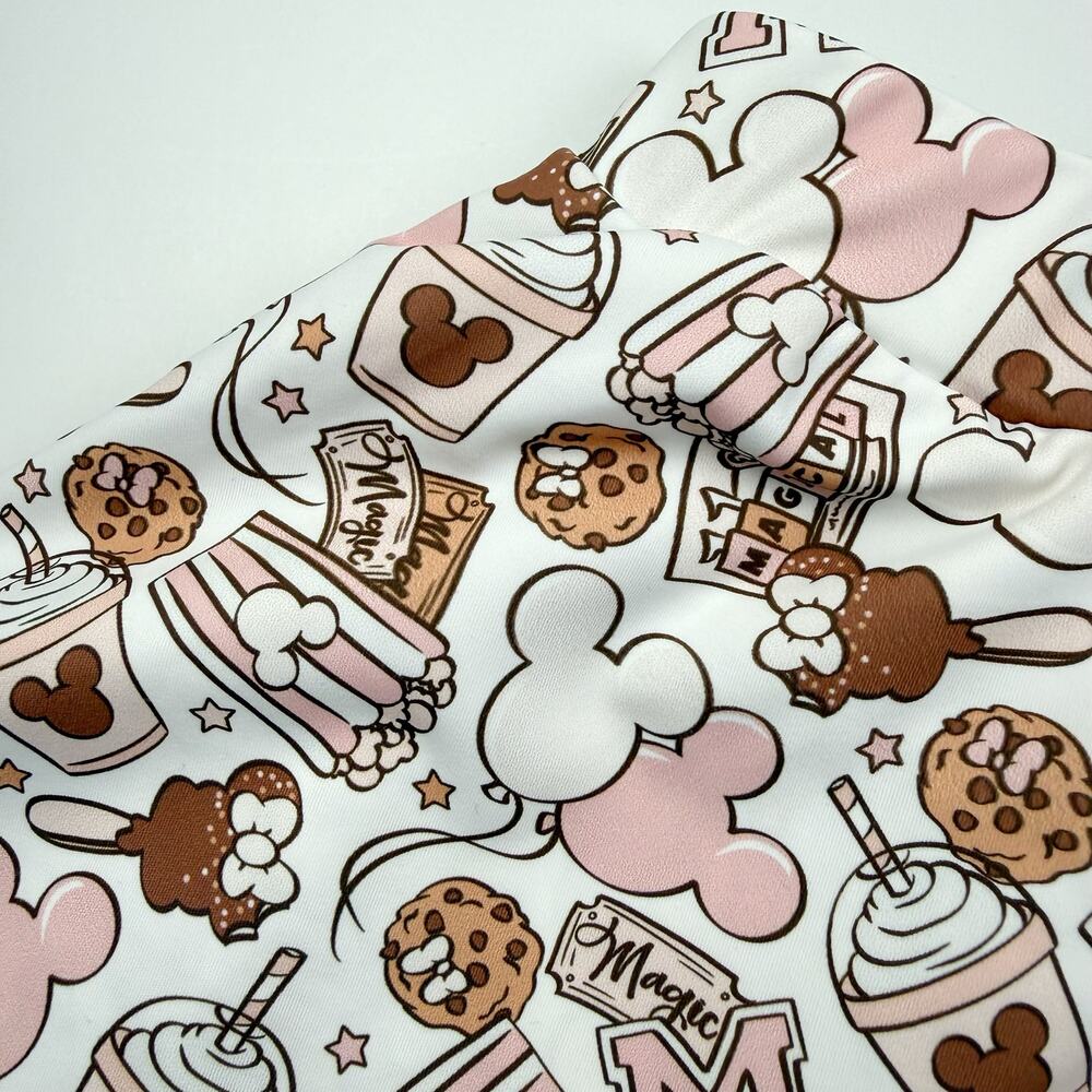 Kids Pink & Brown Printed Crop Top and Twirl Skirt Set - Picture 2 of 10